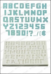 'Alphabet (Pixel Script)' Silicone Mould